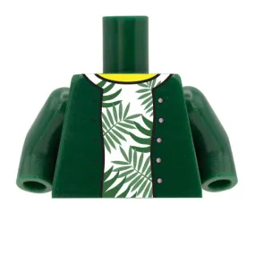 Cardigan over Leafy Top - Custom Design Minifigure Torso