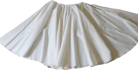 00's White Cotton Pleated Circle Skirt by Prada