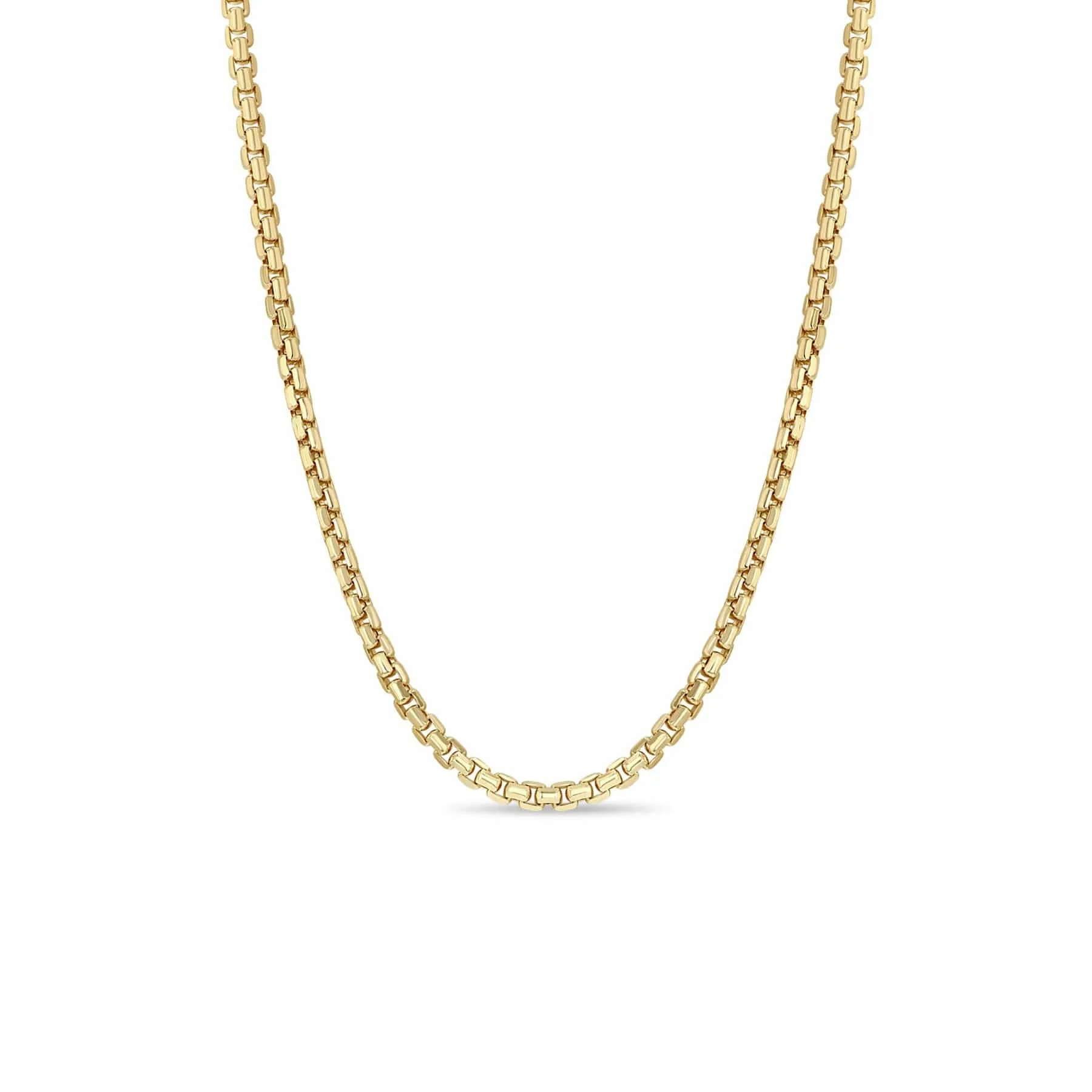 14k Gold Large Box Chain Necklace