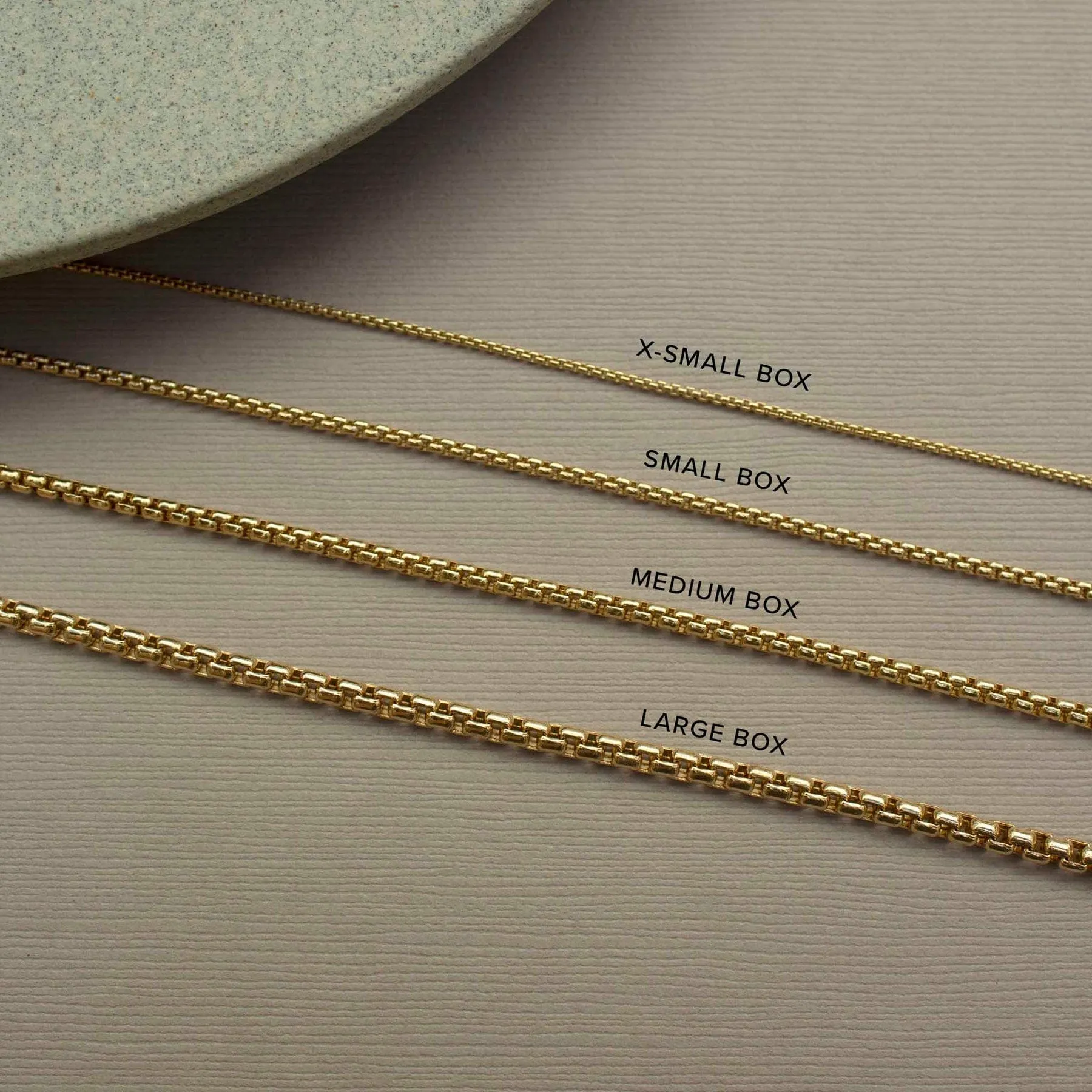 14k Gold Large Box Chain Necklace