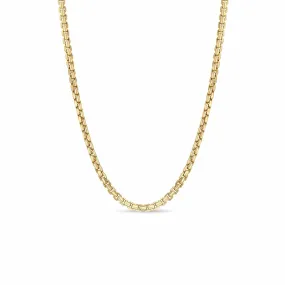 14k Gold Large Box Chain Necklace