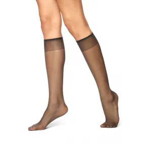 2 Pair Sheer Toe Nylon Knee Highs NN1023