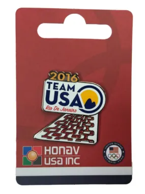 2016 Summer Olympics Rio Brazil "Team USA" Road to Rio Sidewalk Lapel Pin