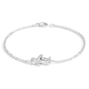 2mm Silver Bear Bracelet