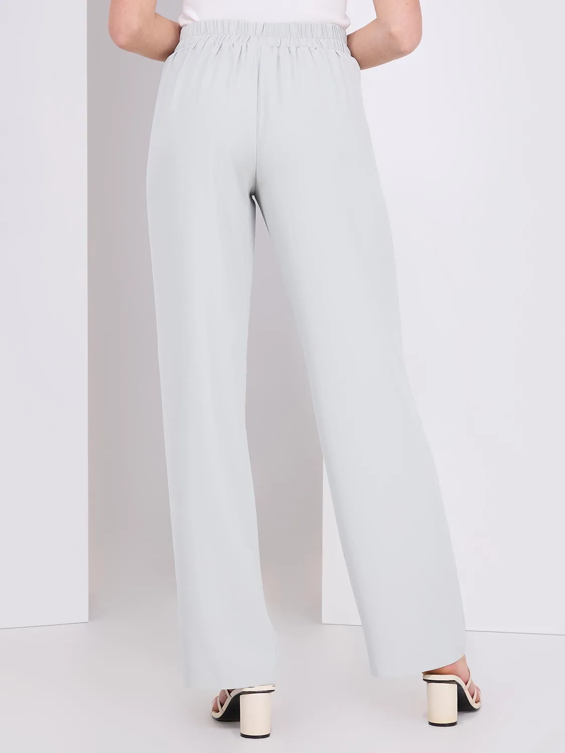 4-Button Wide Leg Pants