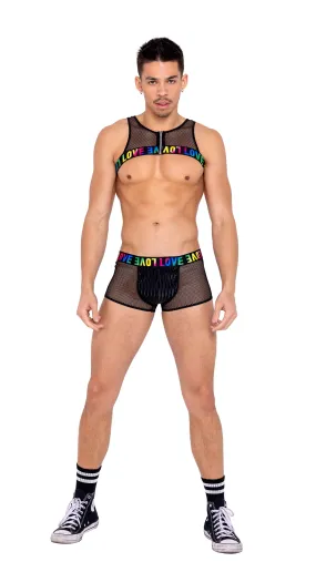 6161 - Mens Pride Two-Tone Fishnet Trunks