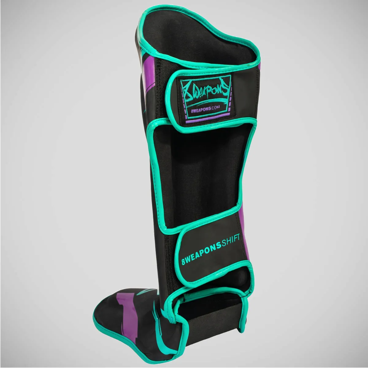 8 Weapons Shift Cyber Shin Guards Black/Pink/Green