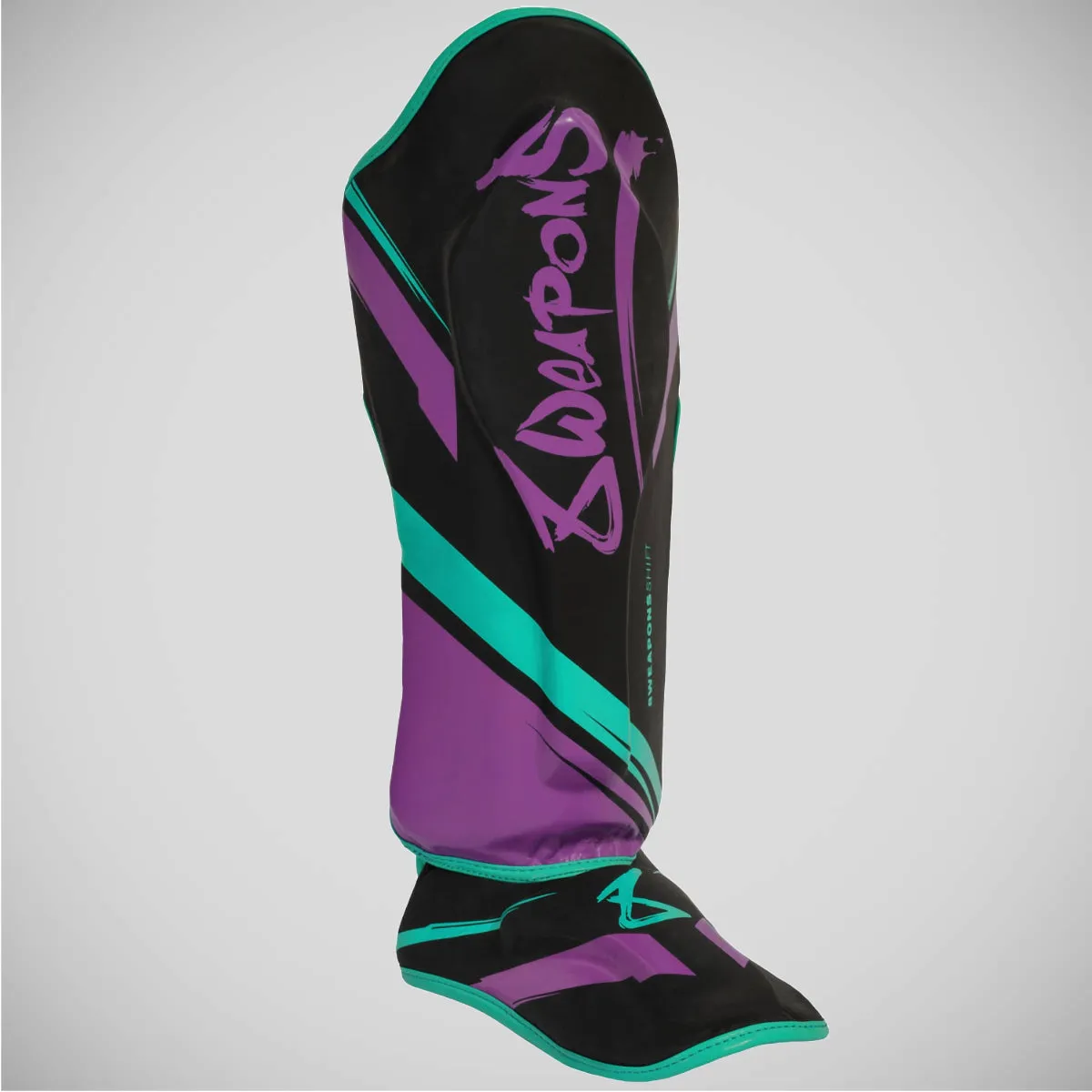 8 Weapons Shift Cyber Shin Guards Black/Pink/Green