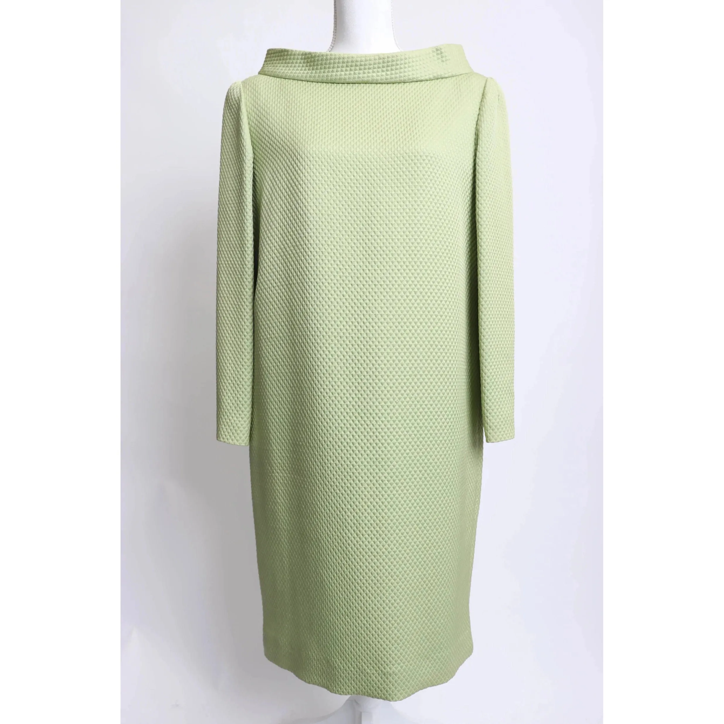 90's Oscar de la Renta Green Shift Dress | Size L