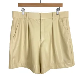 Abercrombie & Fitch Tan Faux Leather Shorts NWT- Size L