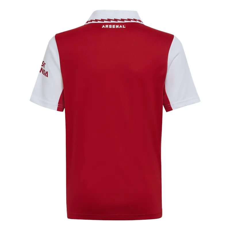 adidas Arsenal FC Official 2022/23 Short Sleeve Home Jersey - Youth - Scarlet/White