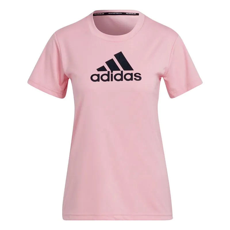 adidas Logo Sports Tee - Womens - Light Pink/Black