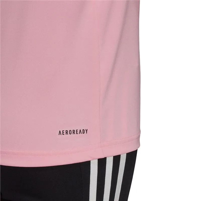 adidas Logo Sports Tee - Womens - Light Pink/Black