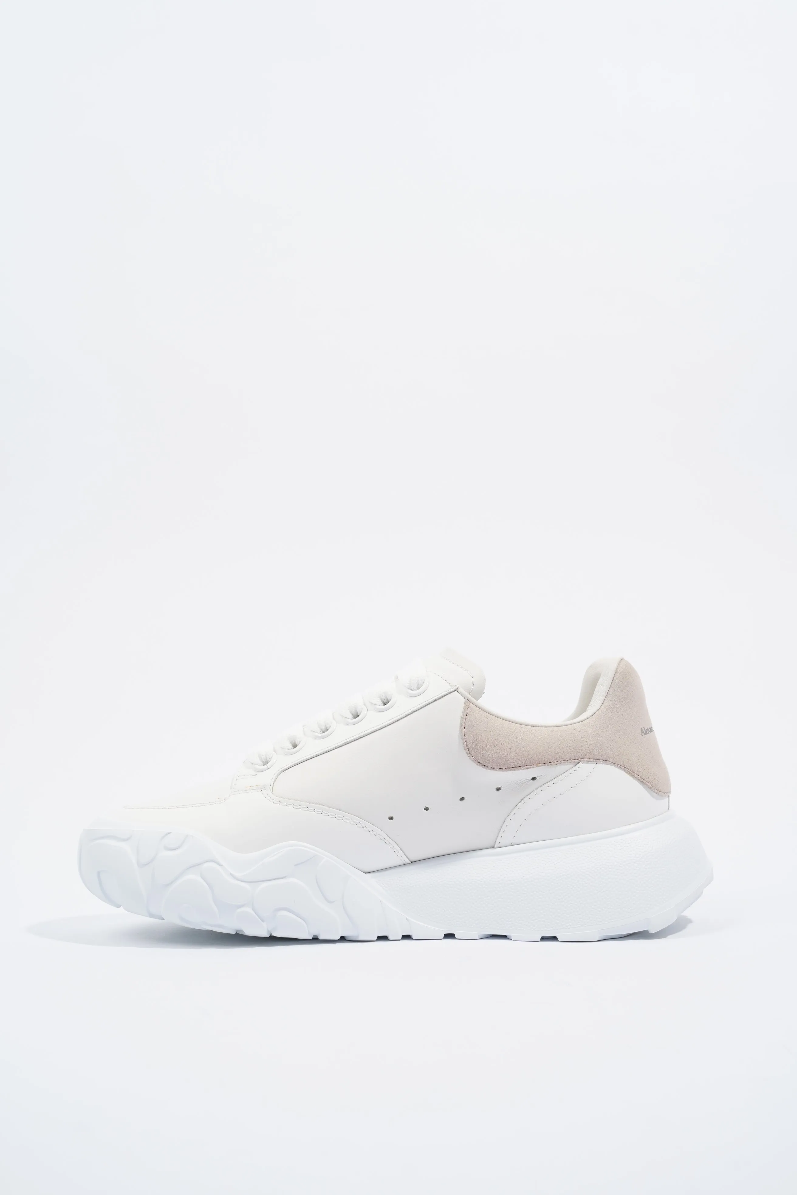 Alexander McQueen Court Sneaker White / Nude Tab EU 37.5 / UK 4.5