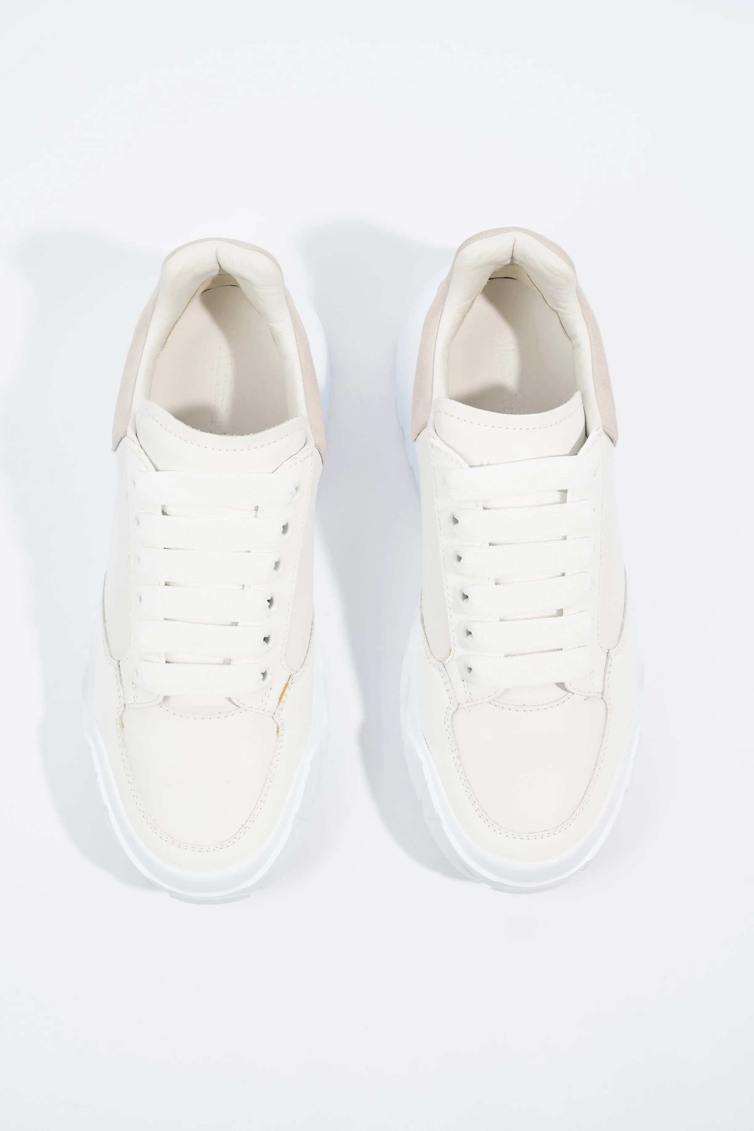 Alexander McQueen Court Sneaker White / Nude Tab EU 37.5 / UK 4.5