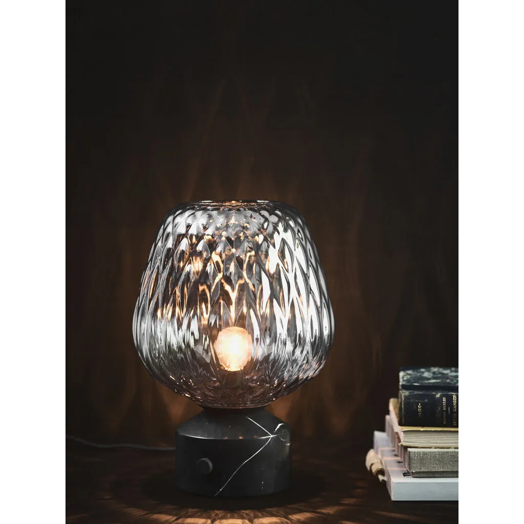 &Tradition Blown Table Lamp SW6 | Nero Marquina/Silver Lustre