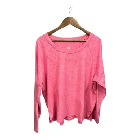 Athletic Top Long Sleeve Crewneck By Rbx In Pink, Size: 2x