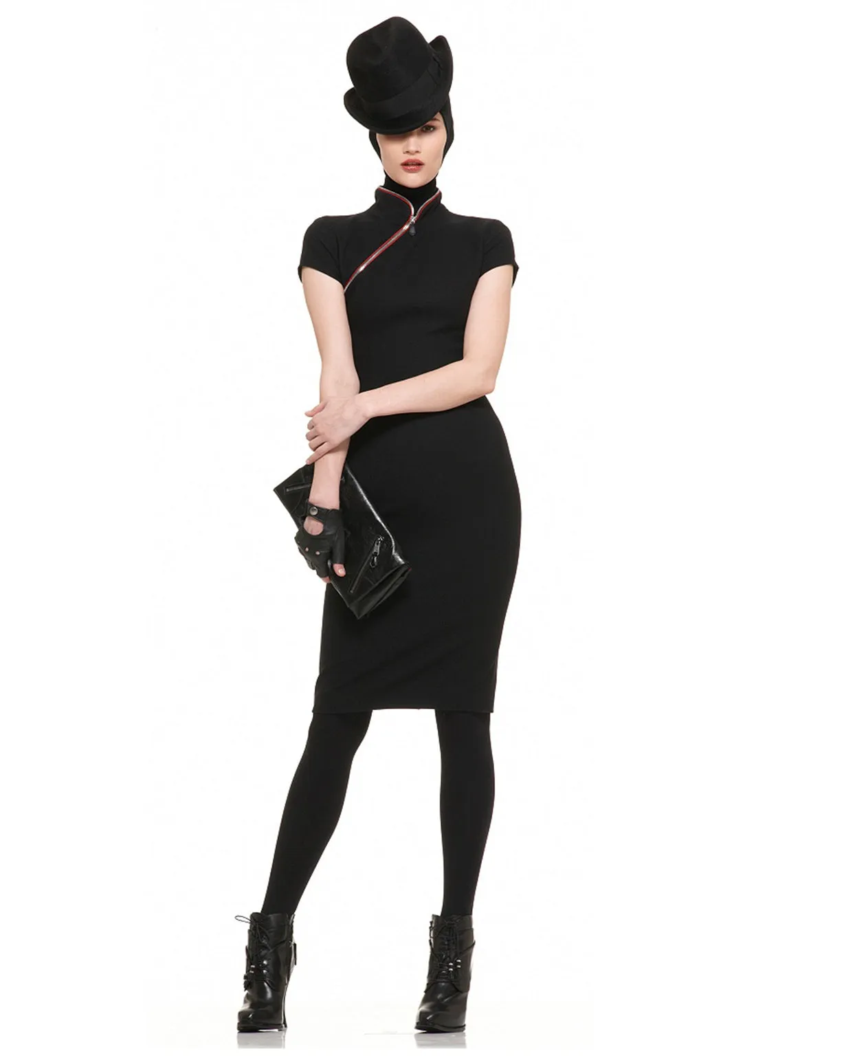 Autumn/Winter 2009 Cheongsam Style Black Cocktail Dress