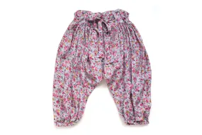 Baby Girl Floral Harem Pants | Fleur De Mer Grey