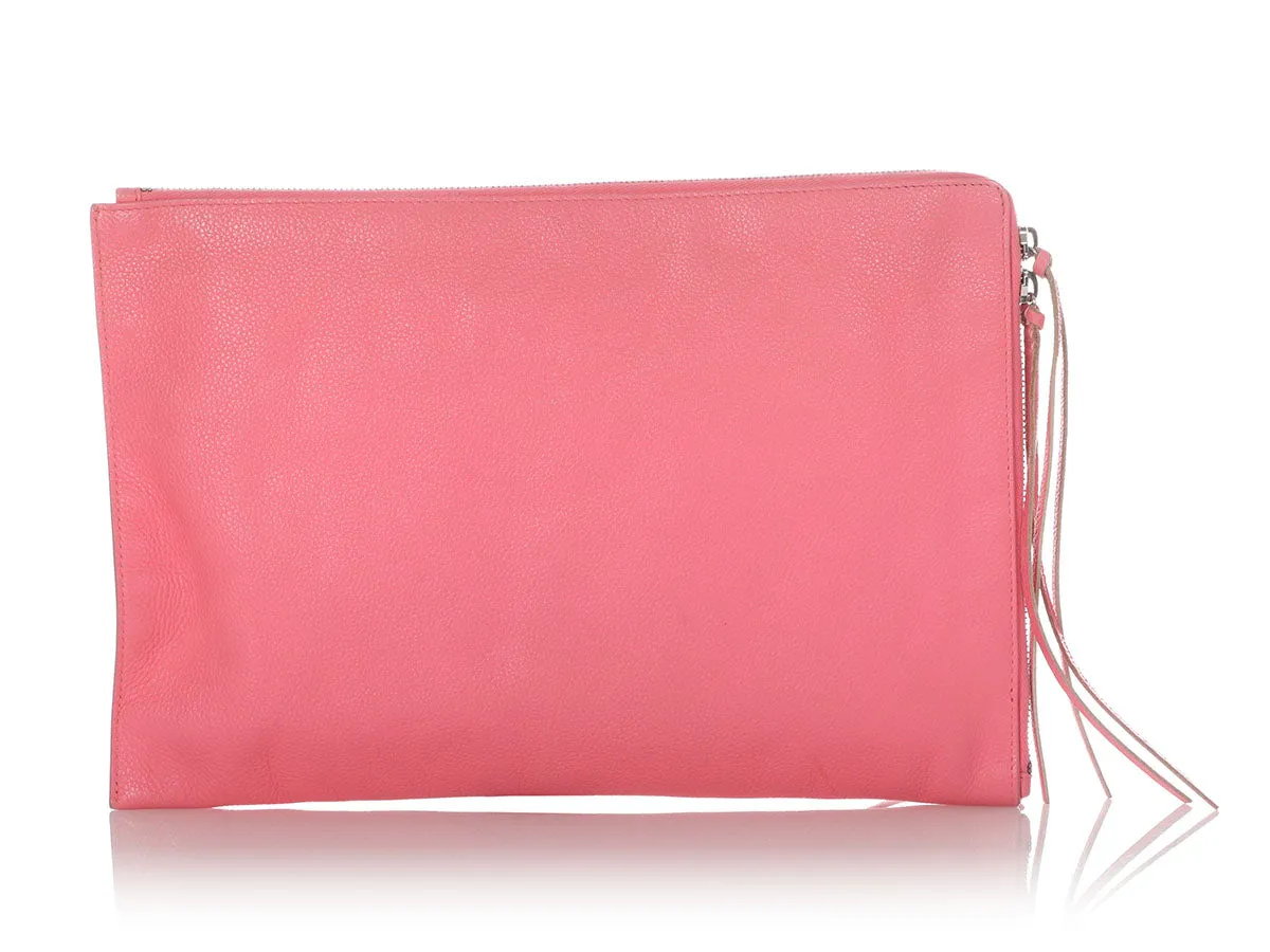 Balenciaga Large Pink Classic Zip Pouch