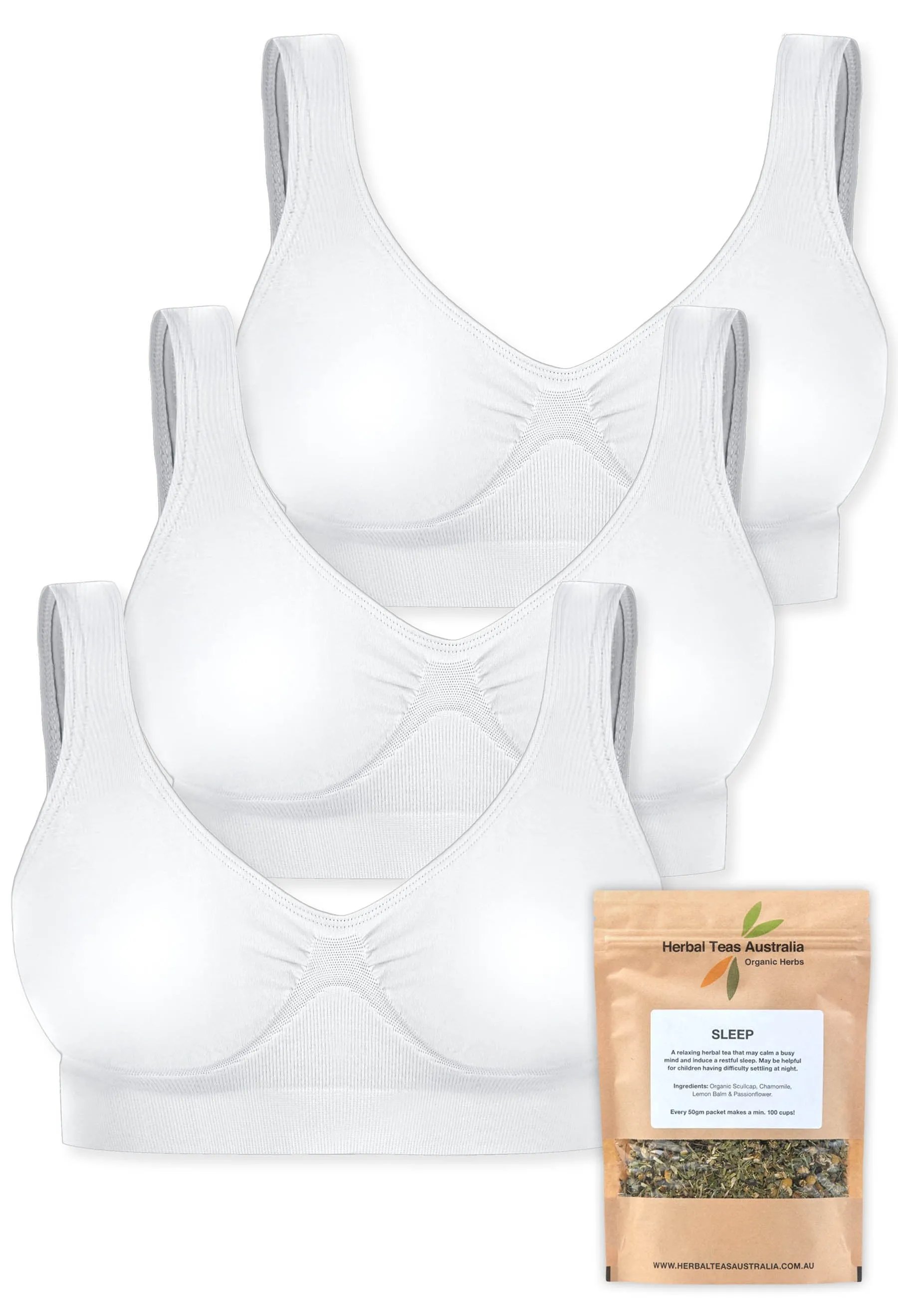 Bamboo Pull On Sleep Bra   Restful Slumber Tea Set