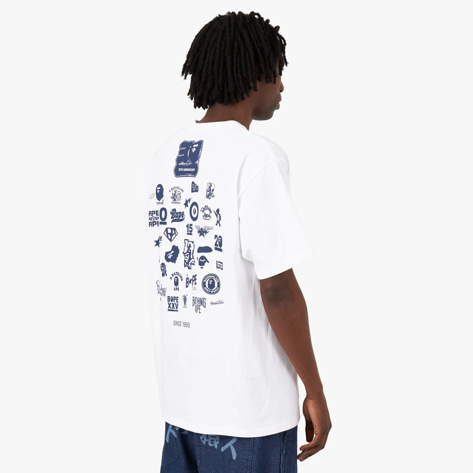 BAPE 30th Anniversary T-shirt White / Navy