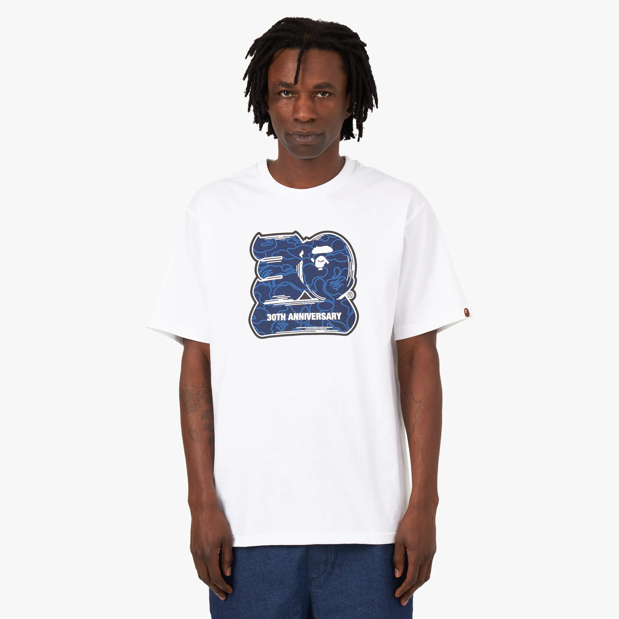 BAPE 30th Anniversary T-shirt White / Navy