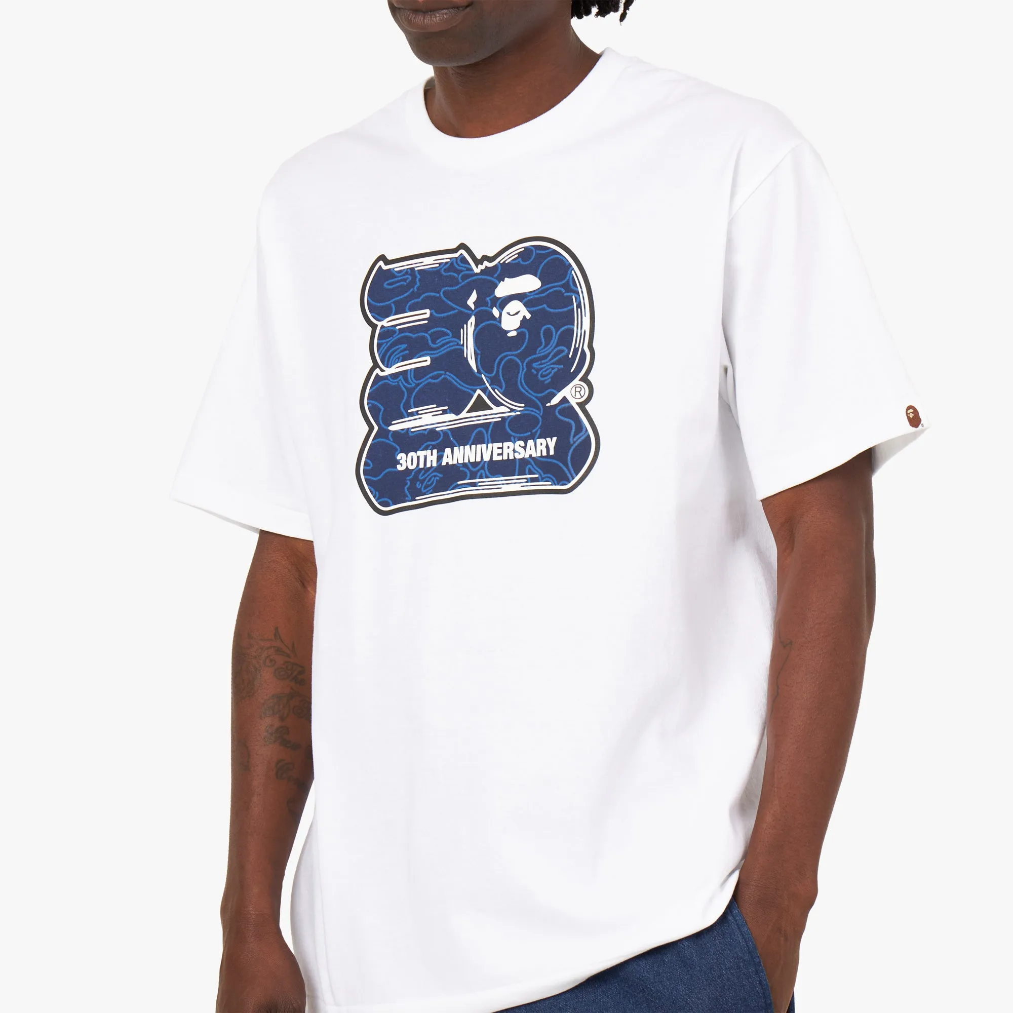 BAPE 30th Anniversary T-shirt White / Navy