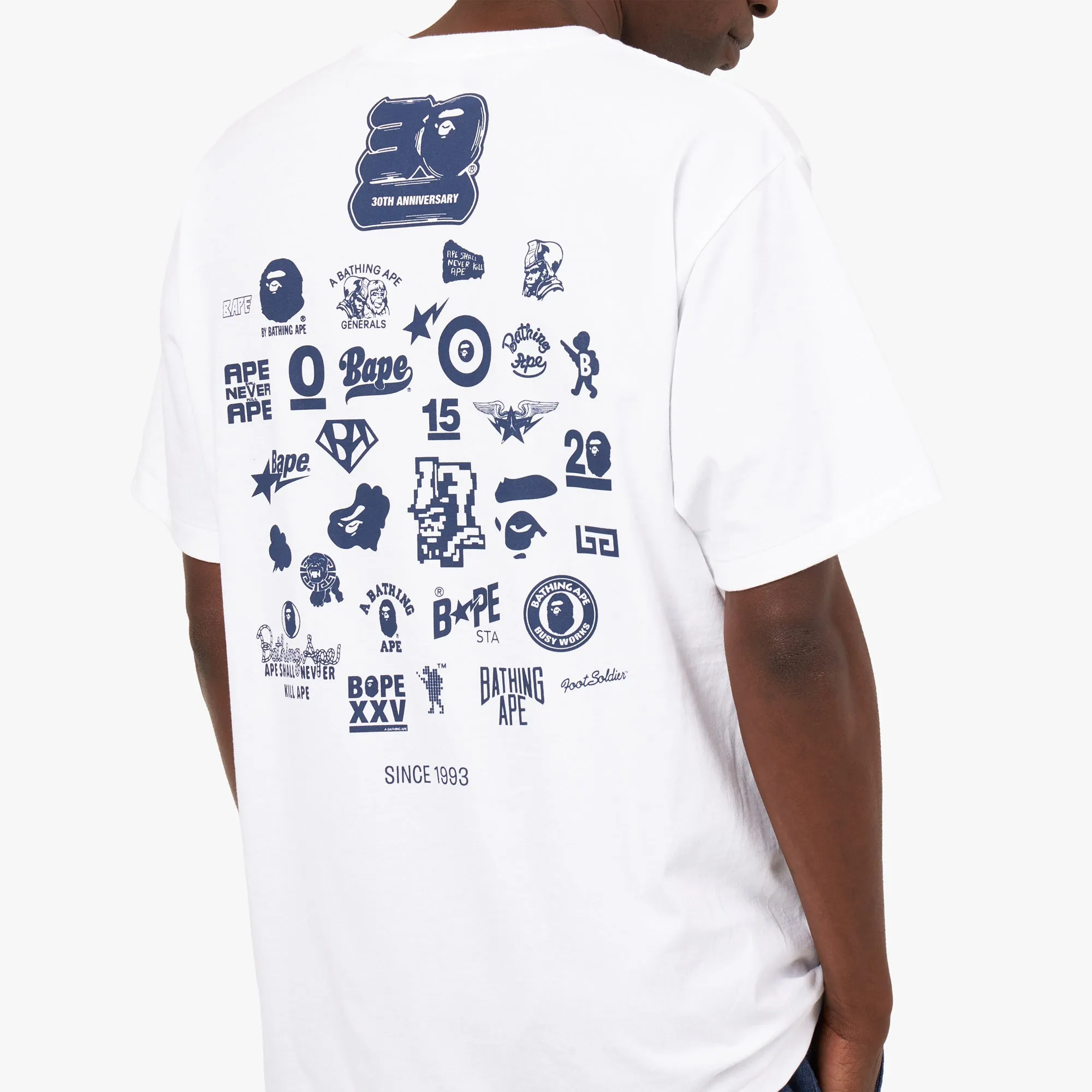 BAPE 30th Anniversary T-shirt White / Navy