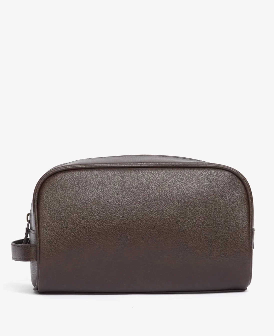 Barbour Leather Washbag Dk. Brown