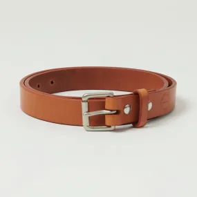 Barnes & Moore Slim Roller Belt - Harness Tan/Nickel