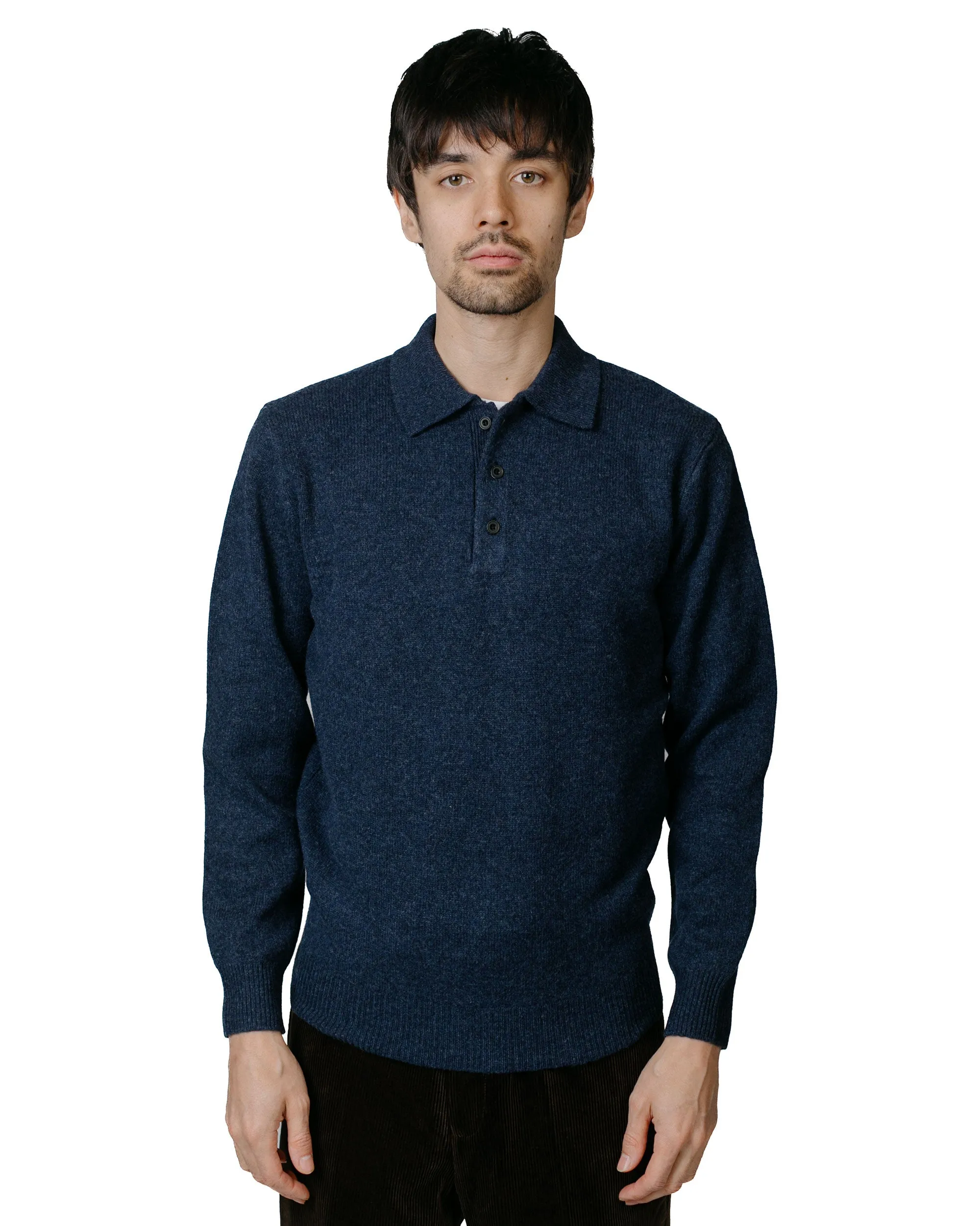 Beams Plus Knit Polo 9G Navy