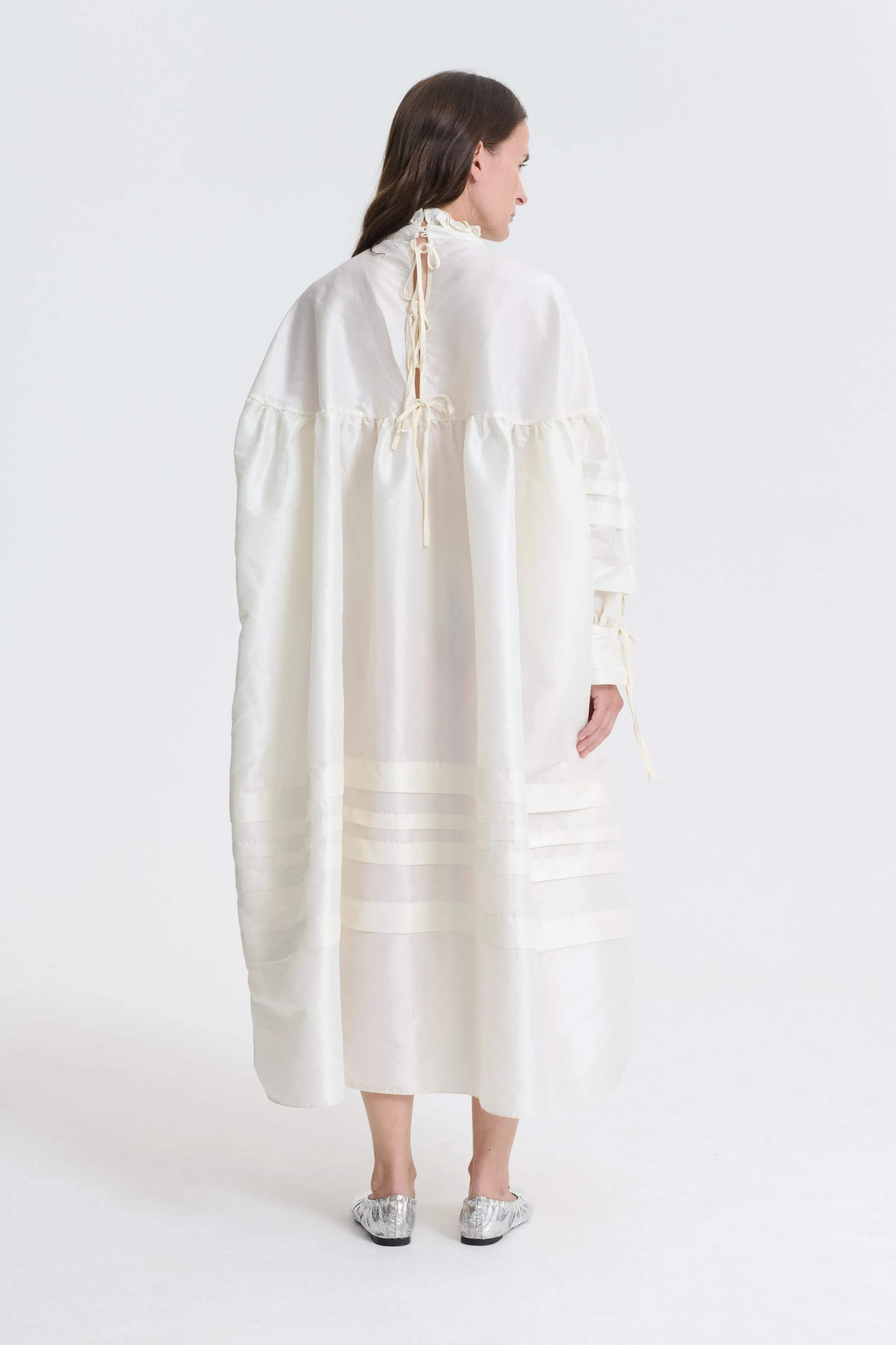 BEATE | SHIRT DRESS FAILLE | IVORY