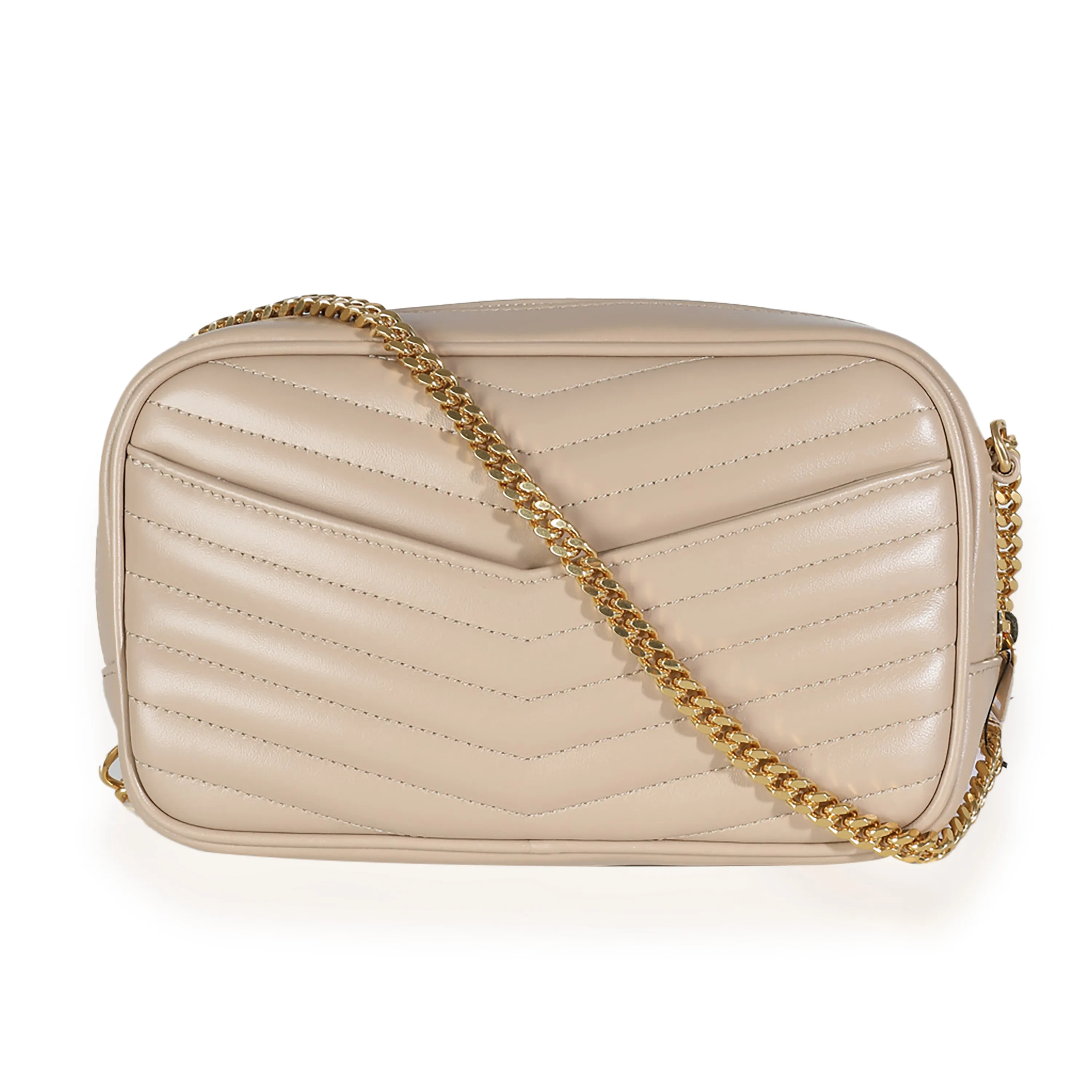 Beige Grain De Poudre Matelasse Monogram Mini Lou Camera Bag