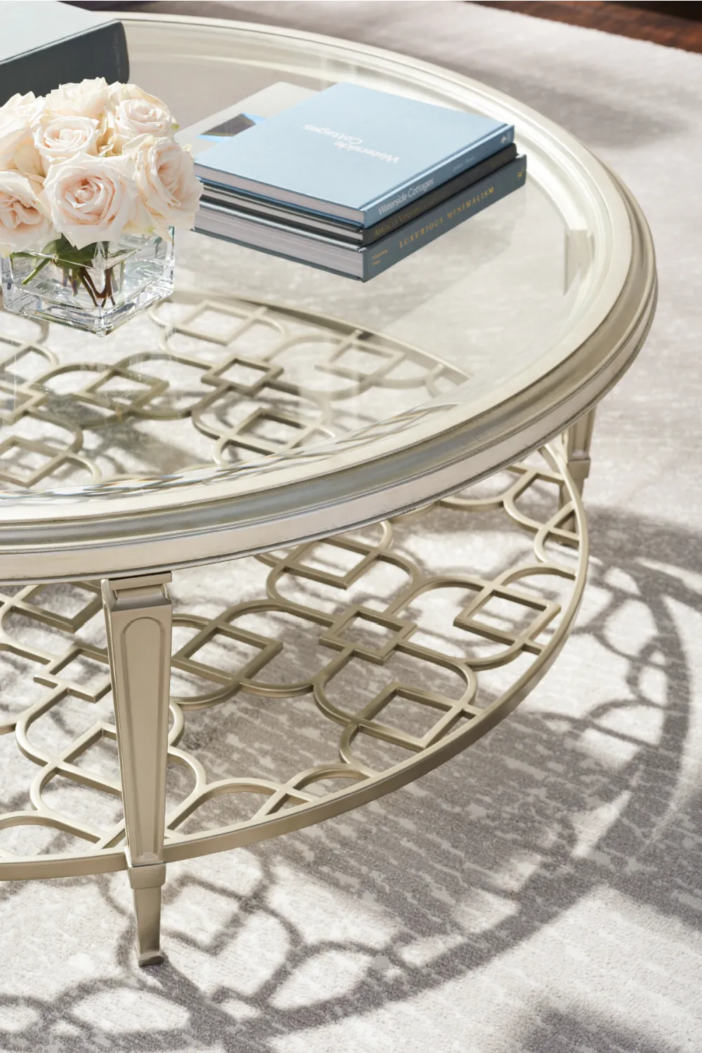 Bevelled Glass Coffee Table | Caracole Social Gathering