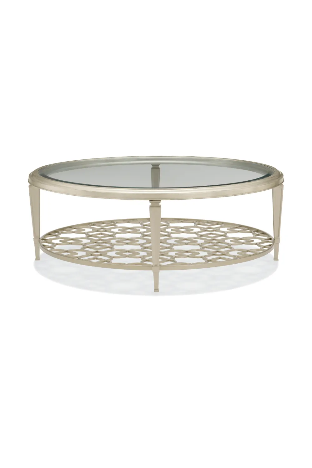 Bevelled Glass Coffee Table | Caracole Social Gathering