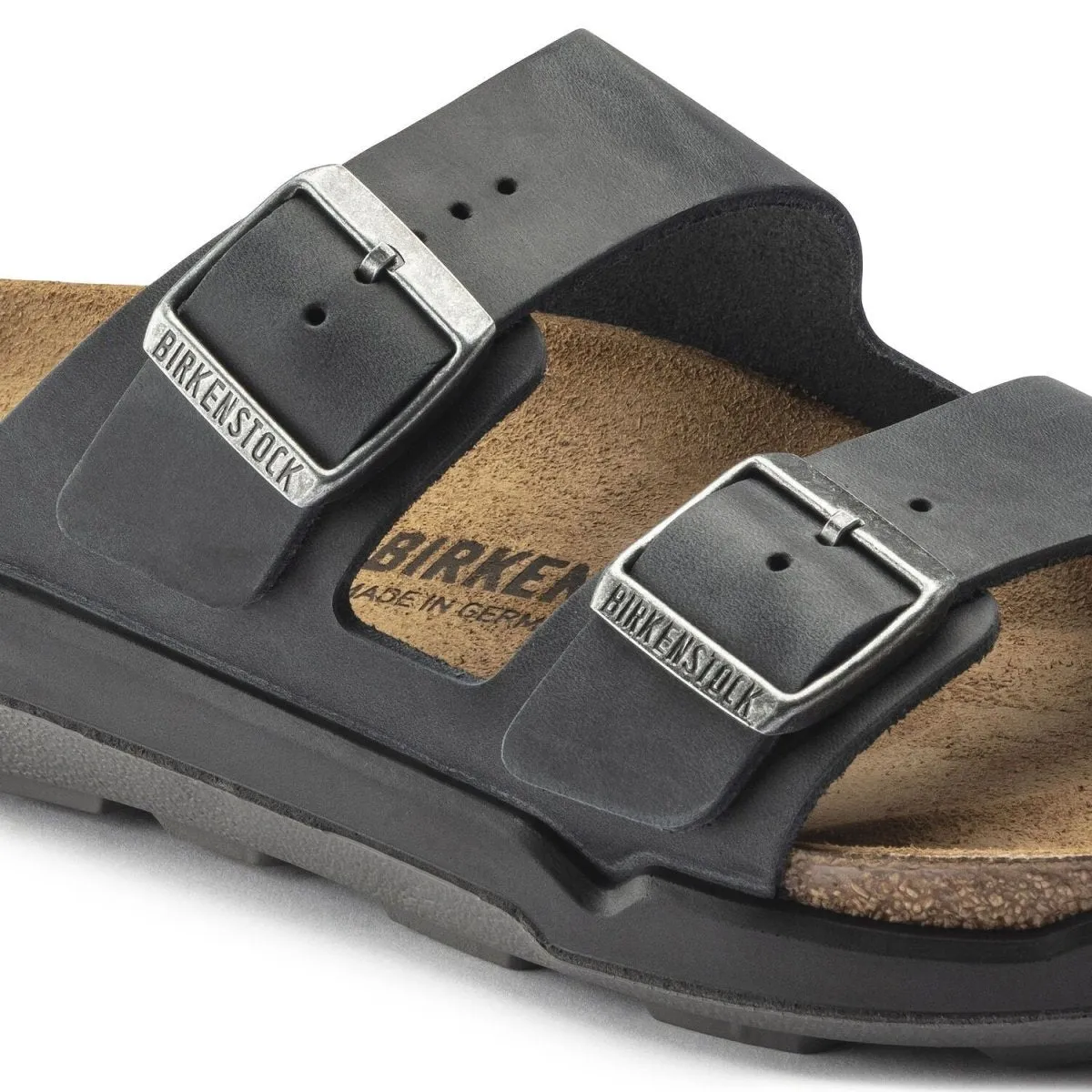 Birkenstock Men's Arizona Rugged Cross Town Black Oiled Leather