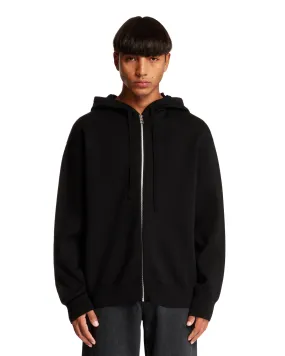 Black Anagram Zip-Up Sweatshirt