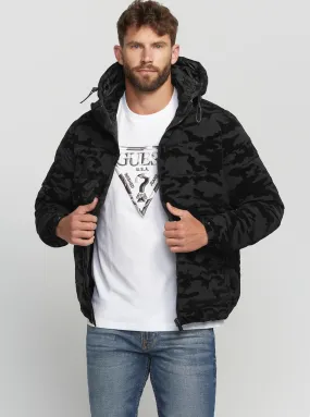 Black Camo Puffer Jacket