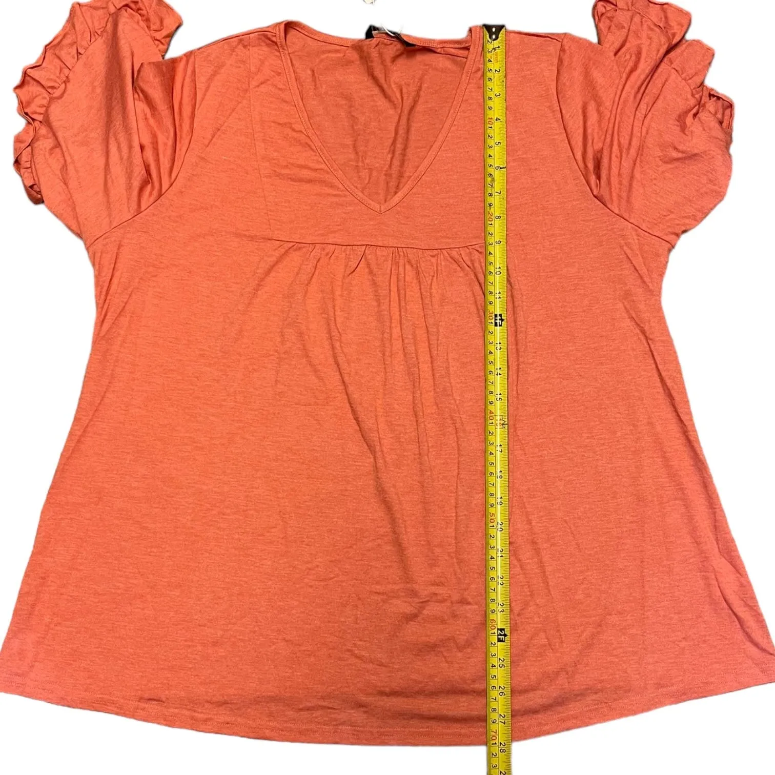 Bloomchic Coral Pullover Ruffle Sleeve Shirt Size 14/16