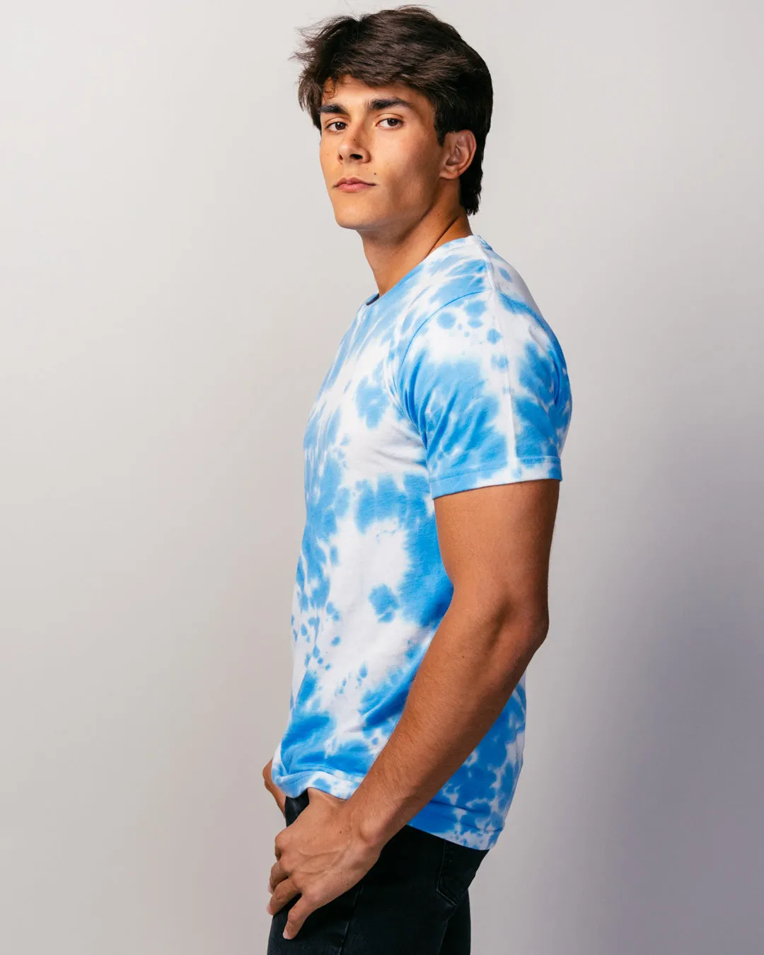 Blue and White Tie Dye Unisex Essential T-Shirt