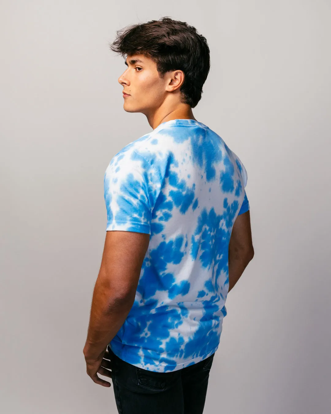 Blue and White Tie Dye Unisex Essential T-Shirt