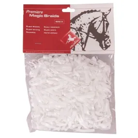 BR Premiere Magic Braids Plaiting Bands White/Black