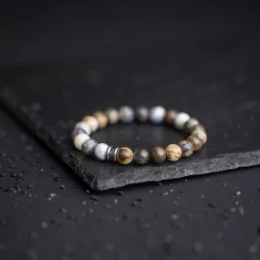 Bracelet with 8mm dark Agate stone