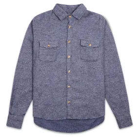 Burrows & Hare Houndstooth Over Shirt - Navy