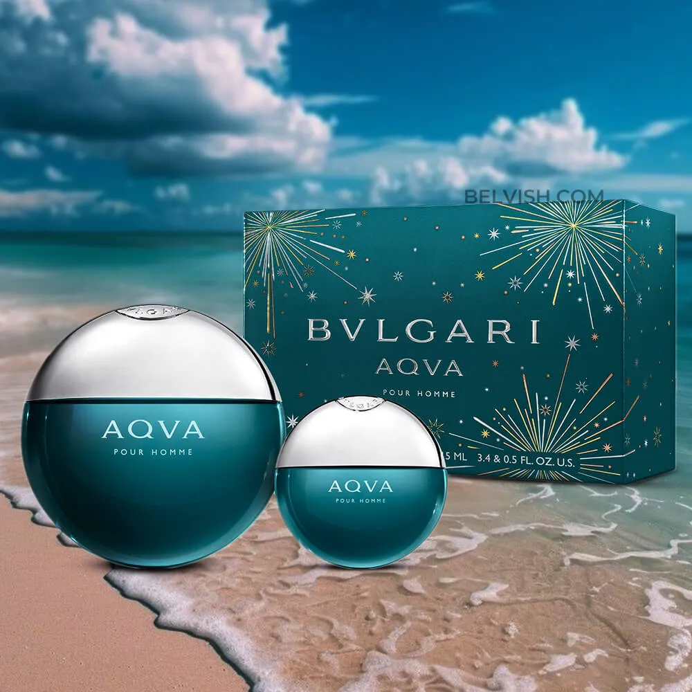 Bvlgari Aqva Pour Homme EDT Set for Men (100ml   15ml)