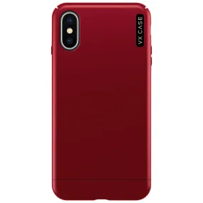 Capa para iPhone X de Polímero Vermelha Fosca