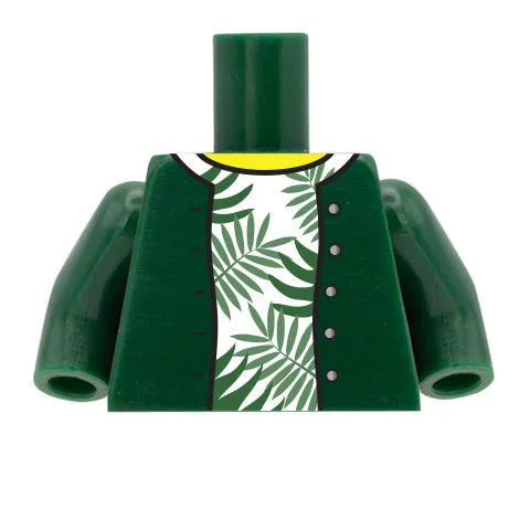 Cardigan over Leafy Top - Custom Design Minifigure Torso