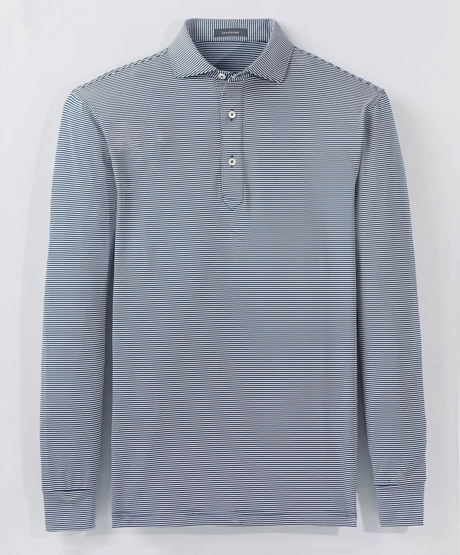 Carter Stripe Performance Polo - Long Sleeve