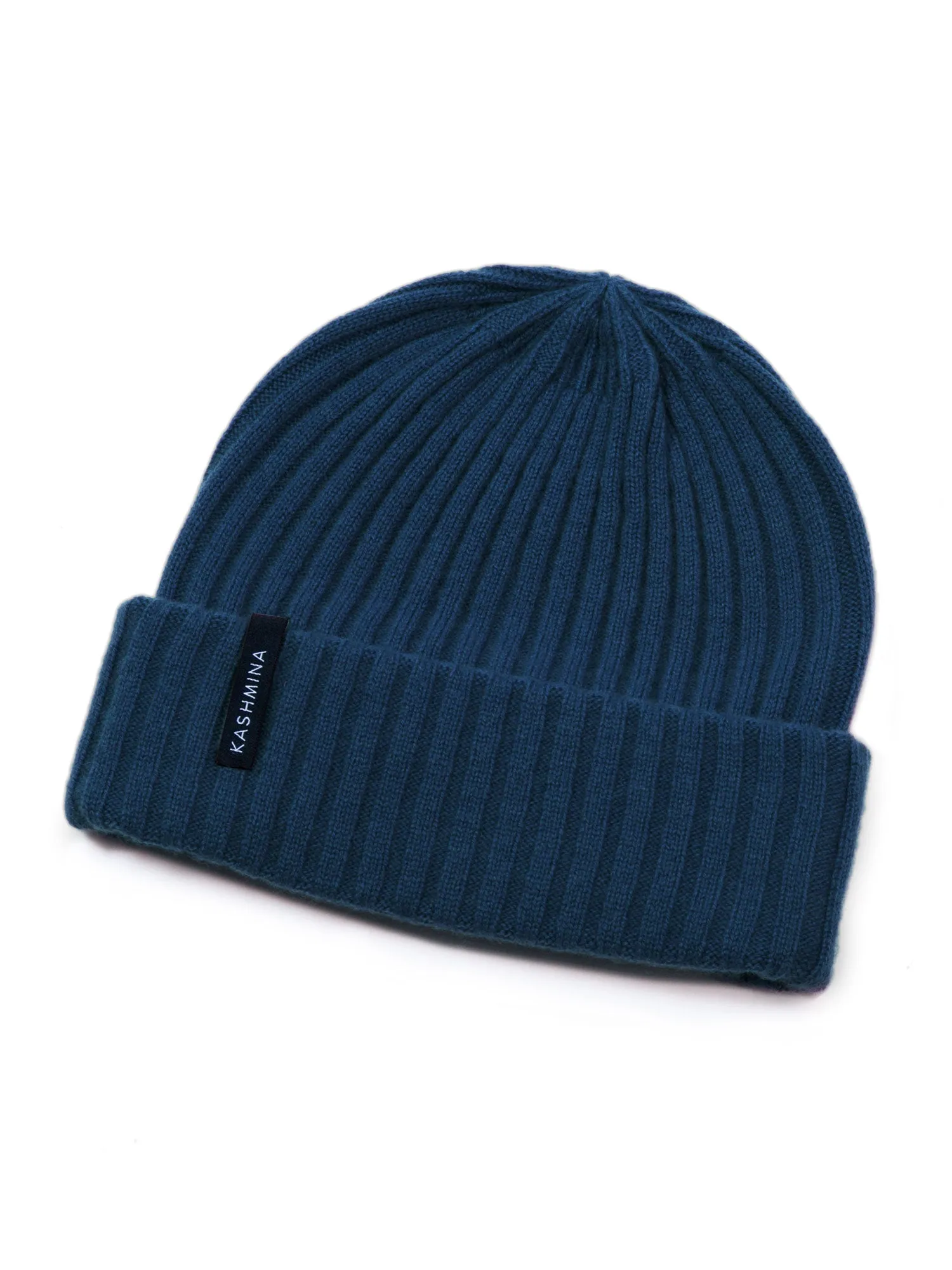 Cashmere beanie "Oda" - mountain blue